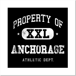 Anchorage Vintage Distressed College Property XXL Posters and Art